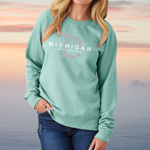 "Michigan D Established 1837" Women's Pullover Crew