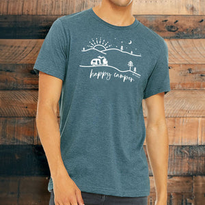"Happy Camper" Men's Crew T-Shirt