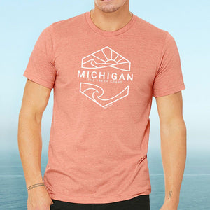 "Michigan Sunset" Men's Crew T-Shirt
