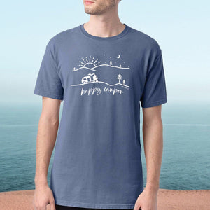 "Happy Camper" Men's Stonewashed T-Shirt