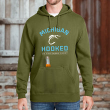 Load image into Gallery viewer, &quot;Get Hooked On Michigan&quot; Men&#39;s Tailgate Hoodie