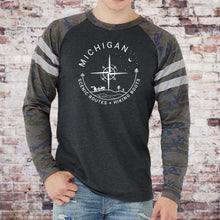 Load image into Gallery viewer, &quot;Scenic Route&quot; Men&#39;s Mash Up Long Sleeve Varsity T-Shirt