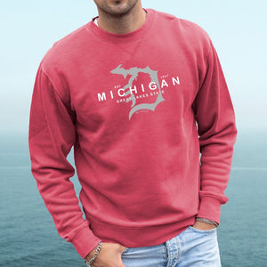 "Michigan D Established 1837" Men's Stonewashed Crew Sweatshirt
