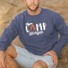 Load image into Gallery viewer, &quot;Camp Michigan&quot; Men&#39;s Stonewashed Crew Sweatshirt