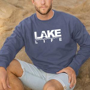 "Michigan Lake Life" Men's Stonewashed Crew Sweatshirt