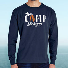 Load image into Gallery viewer, &quot;Camp Michigan&quot; Men&#39;s Stonewashed Long Sleeve T-Shirt