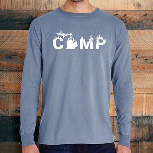 "Rustic Camp" Men's Stonewashed Long Sleeve T-Shirt