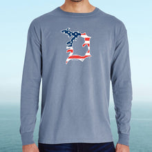 Load image into Gallery viewer, &quot;Michigan D Flag&quot; Men&#39;s Stonewashed Long Sleeve T-Shirt
