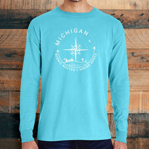 "Scenic Route" Men's Stonewashed Long Sleeve T-Shirt