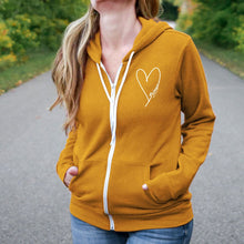 Load image into Gallery viewer, &quot;Little Love&quot; Relaxed Fit Angel Fleece Full Zip Hoodie