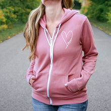 Load image into Gallery viewer, &quot;Little Love&quot; Relaxed Fit Angel Fleece Full Zip Hoodie
