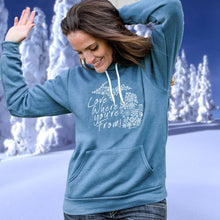 Load image into Gallery viewer, &quot;Michigan Love Where You&#39;re From&quot; Relaxed Fit Angel Fleece Hoodie