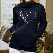 Load image into Gallery viewer, &quot;Fall In Love With Winter&quot; Women&#39;s Fleece Funnel Neck Pullover Hoodie