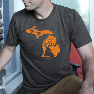 "Michigan Deer State" Men's Crew T-Shirt