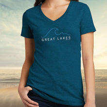 Load image into Gallery viewer, &quot;Great Lakes Tide&quot; Women&#39;s V-Neck
