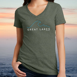 "Great Lakes Tide" Women's V-Neck