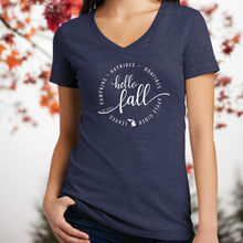 Load image into Gallery viewer, &quot;Hello Fall&quot; Women&#39;s V-Neck