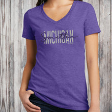 Load image into Gallery viewer, &quot;Michigan Smitten&quot; Women&#39;s V-Neck