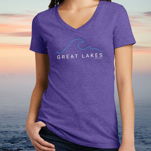 "Great Lakes Tide" Women's V-Neck