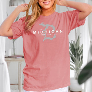 "Michigan D Established 1837" Relaxed Fit Stonewashed T-Shirt