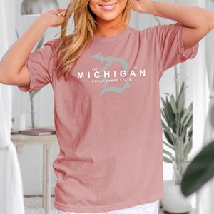 "Michigan D Established 1837" Relaxed Fit Stonewashed T-Shirt