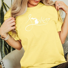 Load image into Gallery viewer, &quot;Michigan Love #9&quot; Relaxed Fit Stonewashed T-Shirt