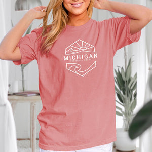 "Michigan Sunset" Relaxed Fit Stonewashed T-Shirt