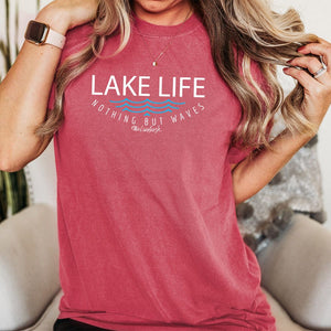 "Lake Life WAVES" Relaxed Fit Stonewashed T-Shirt