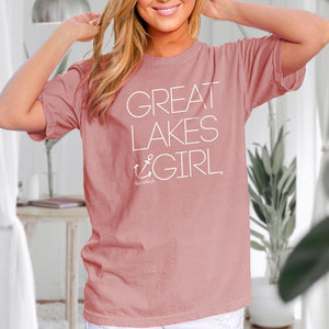 "Great Lakes Girl" Relaxed Fit Stonewashed T-Shirt