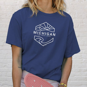 "Michigan Sunset" Relaxed Fit Stonewashed T-Shirt
