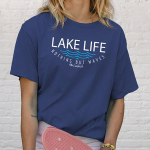 "Lake Life WAVES" Relaxed Fit Stonewashed T-Shirt