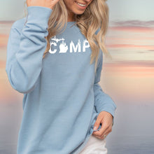 Load image into Gallery viewer, &quot;Rustic Camp&quot; Women&#39;s Ultra Soft Wave Wash Crew Sweatshirt