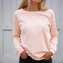 Load image into Gallery viewer, &quot;Michigan Sunset&quot; Women&#39;s Ultra Soft Wave Wash Crew Sweatshirt
