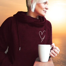 Load image into Gallery viewer, &quot;Little Love&quot; Women&#39;s Fleece Funnel Neck Pullover Hoodie
