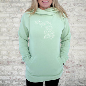 "Michigan Be Mine" Women's Classic Funnel Neck Pullover Hoodie