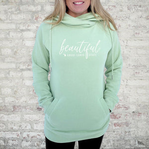 "Beautiful Michigan" Women's Fleece Funnel Neck Pullover Hoodie