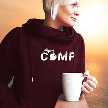 Load image into Gallery viewer, &quot;Rustic Camp&quot; Women&#39;s Fleece Funnel Neck Pullover Hoodie