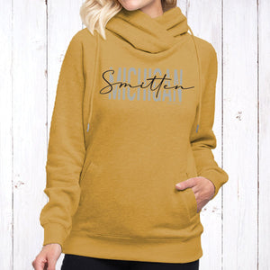 "Michigan Smitten" Women's Fleece Funnel Neck Pullover Hoodie