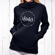 Load image into Gallery viewer, &quot;It&#39;s Winter All Around&quot; Women&#39;s Fleece Funnel Neck Pullover Hoodie