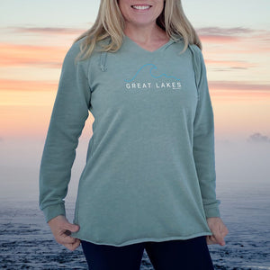 "Great Lakes Tide" Women's Luxury Blend Hoodie
