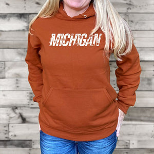 "Michigan Winter" Relaxed Fit Classic Hoodie