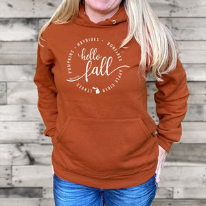 "Hello Fall" Relaxed Fit Classic Hoodie