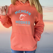 Load image into Gallery viewer, &quot;Get Hooked On Michigan&quot; Relaxed Fit Classic Hoodie