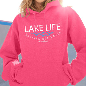 "Lake Life WAVES" Relaxed Fit Bright Classic Hoodie