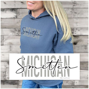 "Michigan Smitten" Relaxed Fit Classic Hoodie