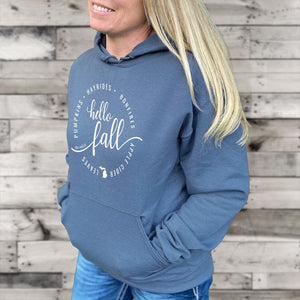 "Hello Fall" Relaxed Fit Classic Hoodie
