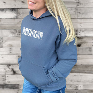 "Michigan Winter" Relaxed Fit Classic Hoodie