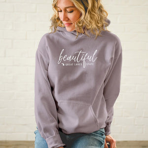 "Beautiful Michigan" Soft Style Relaxed Fit Hoodie