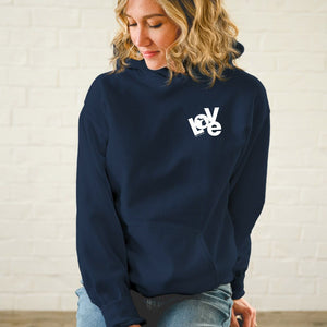 "Love The Mitten" Soft Style Relaxed Fit Hoodie
