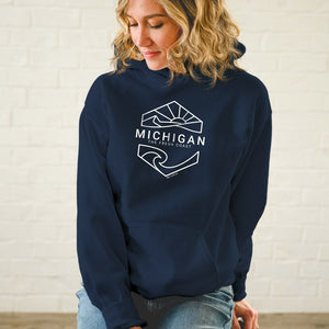 "Michigan Sunset" Soft Style Relaxed Fit Hoodie